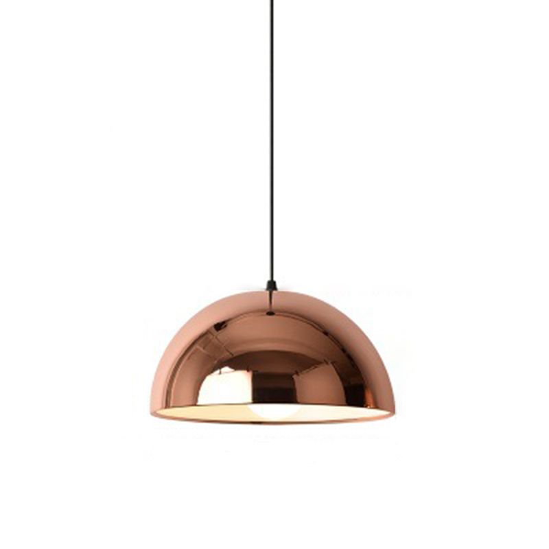 Postmoderne 1-Licht-Hanglampe Roségold geometrischer Anhänger Licht mit Metallschatten
