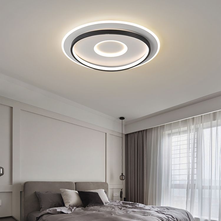Round Shape LED Sky Star Ceiling Lamp Modern Iron 3 Lights Flush Mount for Study