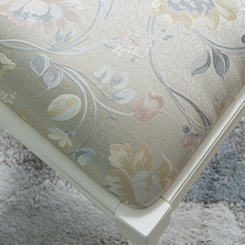 Silla lateral casera tapizada tradicional Sillas de comedor Queen Anne blancas