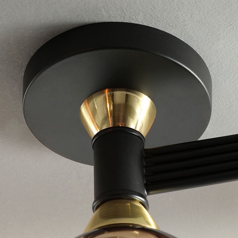 Glass Shaded Ceiling Mount Light Fixture Minimalist Semi Flush Mount Ceiling Fixture