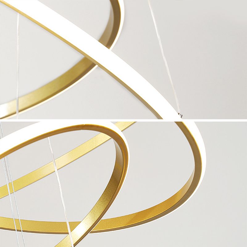 Modern Orbicular Pendant Light Fixtures Metal Hanging Lamp Kit