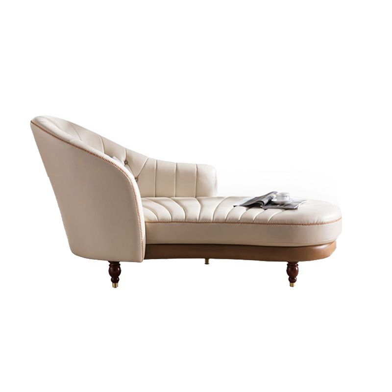Nordic Style Leather Chair Solid Color Chaise Lounge Couch for Bedroom
