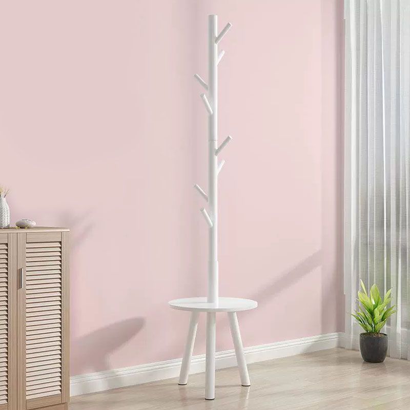 Modern Coat Rack Free Standing Solid Wood Clothes Hanger with Coat Hooks