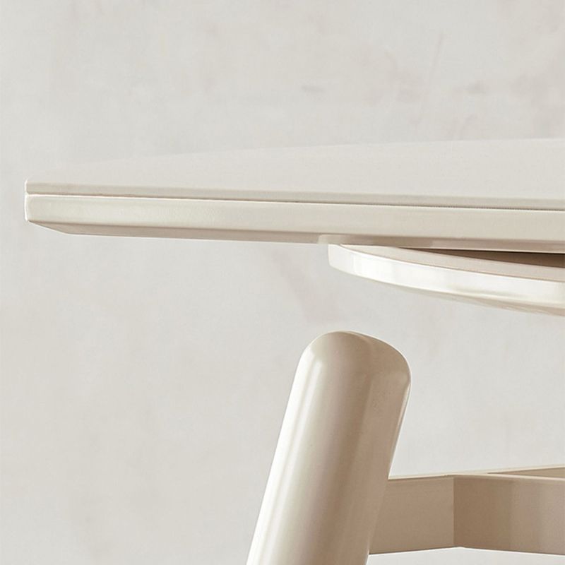 Contemporary Dining Room Dinner Table Stone 4 Legs Dining Table