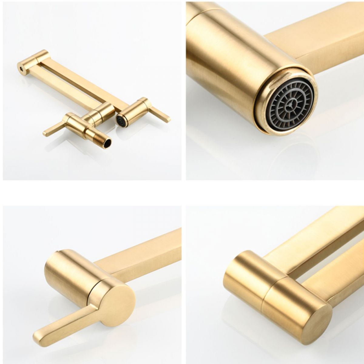 Modern One Handle Wall Mounted Pot Filler Low Arc Profile Filler