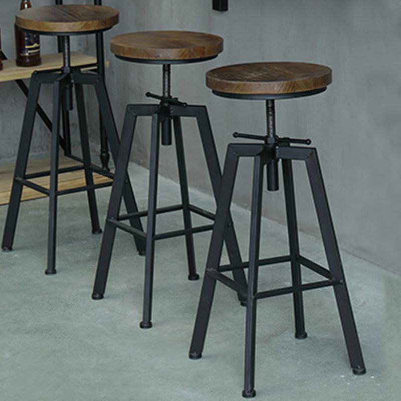 Modern Style Counter Stool Round Backless Bar Stool for Living Room