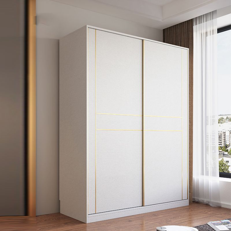 Sliding Wardrobe Armoire with Drawer Wooden Wardrobe Closet for Home