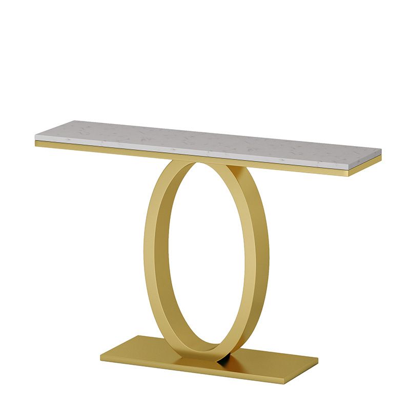 31.5-inch Tall Glam Console Accent Table Marble Console Table with 1 Shelf