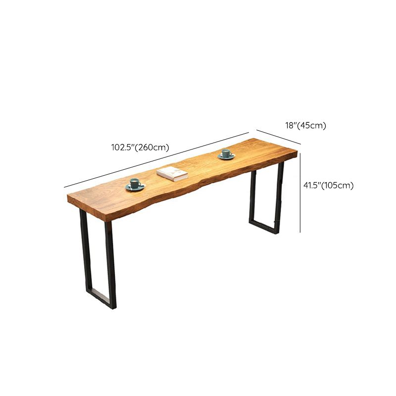 Modern Bar Height Table Rectangular Wood Top Bistro Bar Table