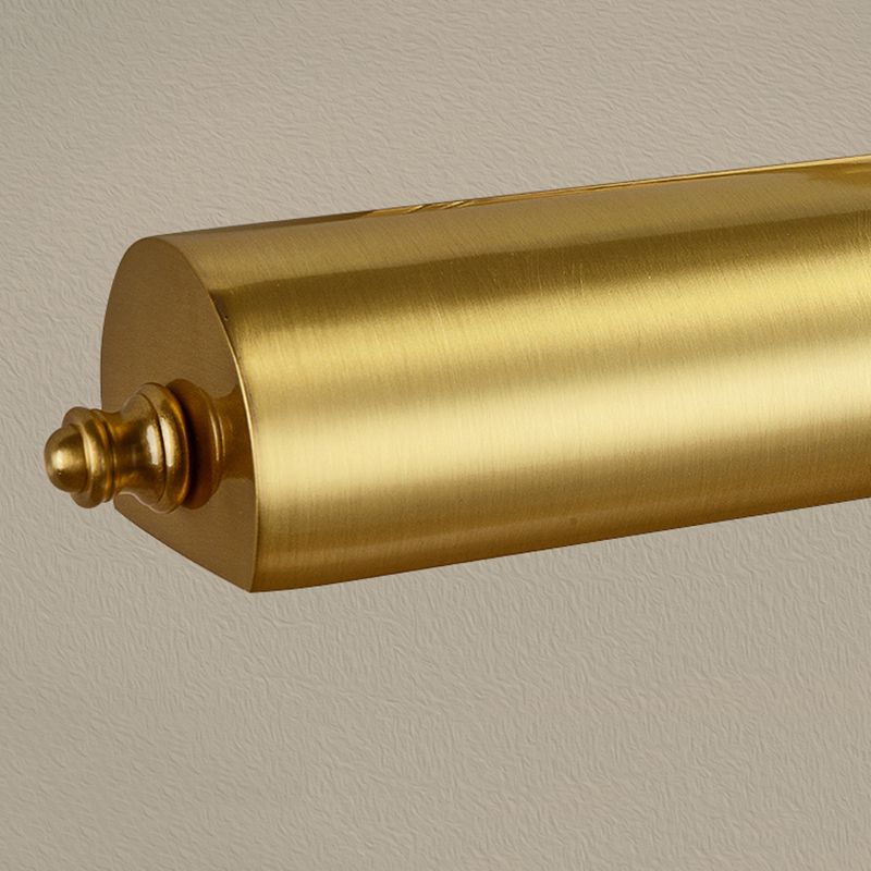 Postmodern Traditional Cylinder Vanity Sconce Lights Brass Wall Mount Light Fixture for Bathroom