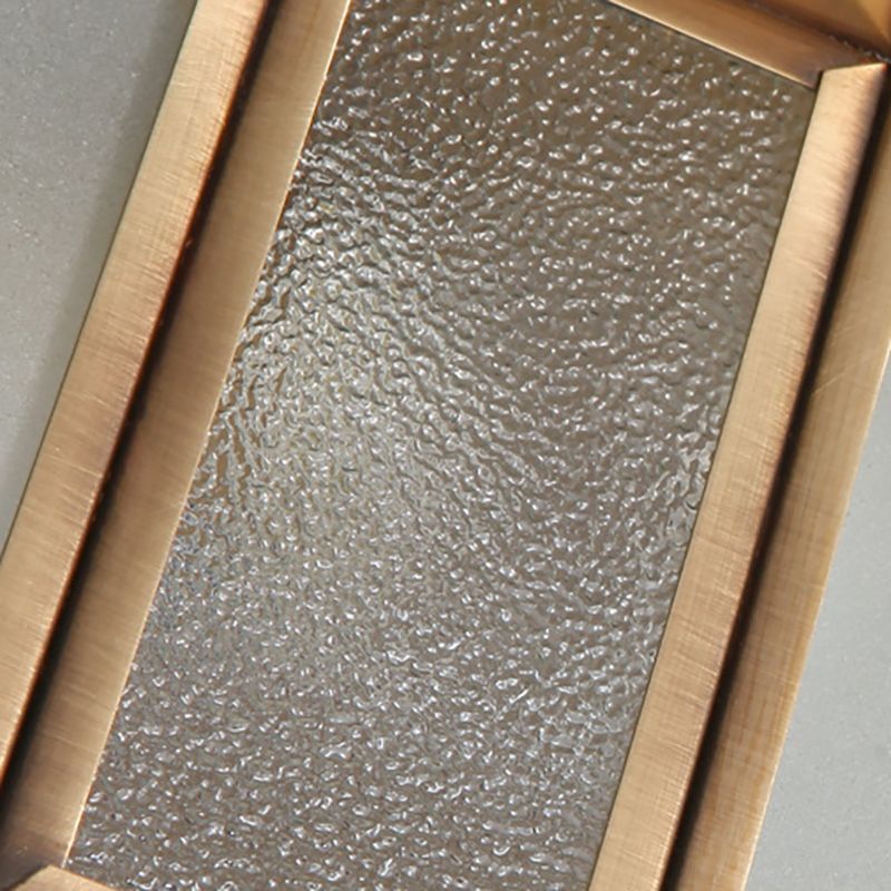2/4 Luci di vetro smerigliato Apparecchio di illuminazione a incasso Vintage ottone quadrato camera da letto vicino alla luce del soffitto