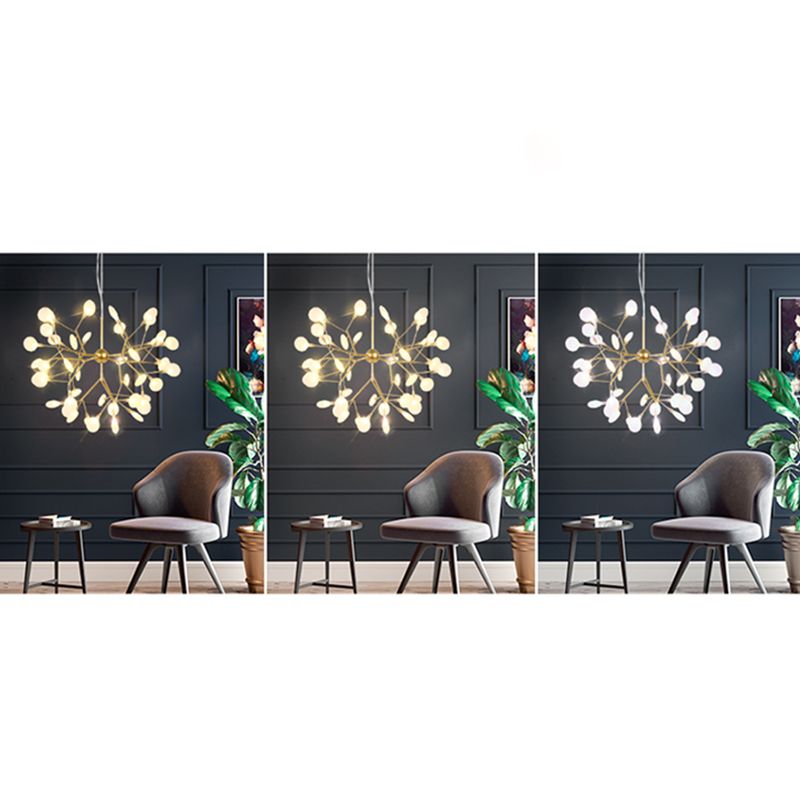 Modern Metal Hanging Light Fixtures Fireflies Hanging Chandelier for Dinning Room