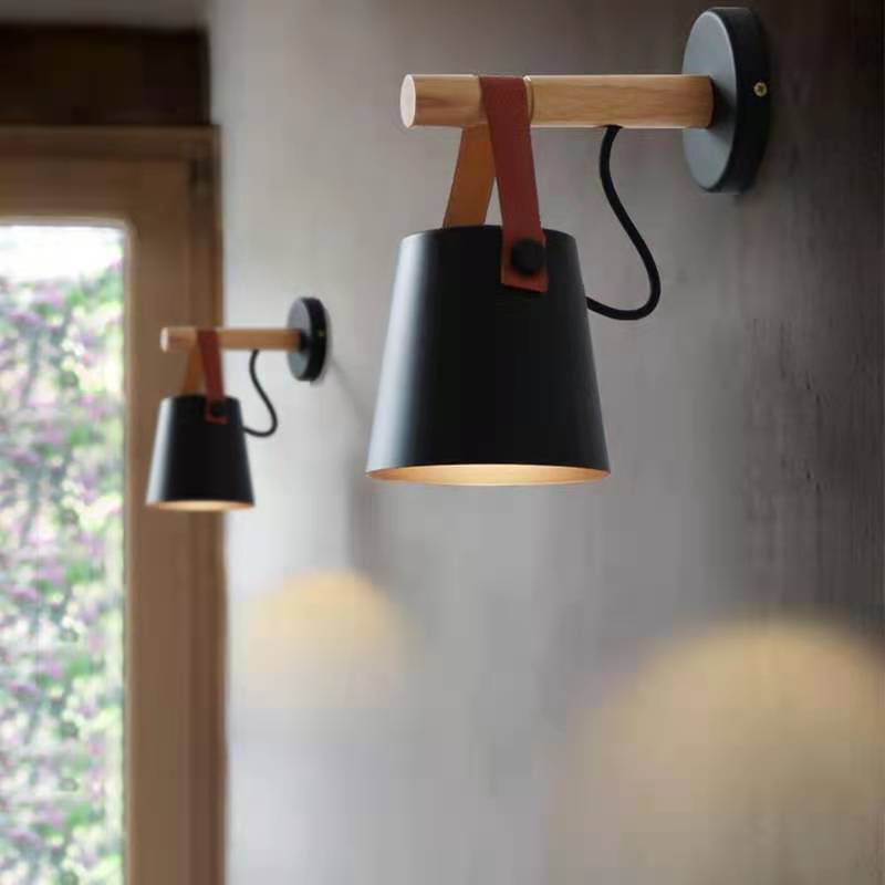 Modern Style Simple Wall Lamp Wooden Wall Light Sconce for Bedroom