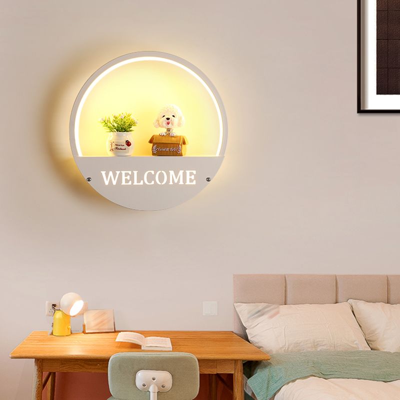 Metal Wall Sconce Lighting Simple LED Sconce Light Fixture for Bedroom