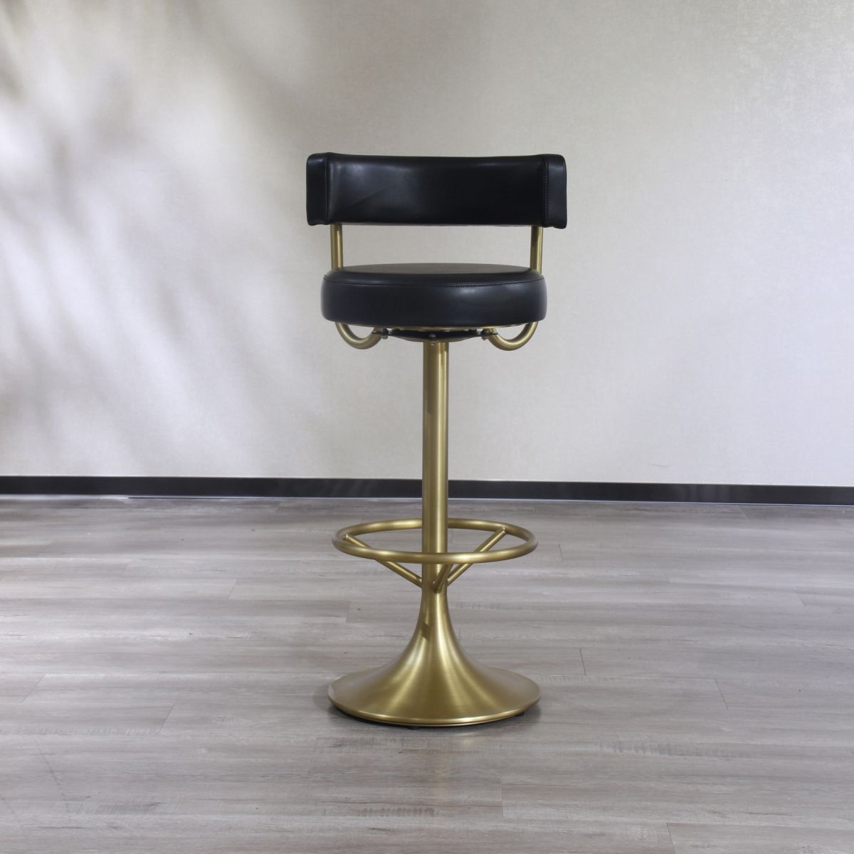 Glam Rotatable Bar Stool Faux Leather Counter Bar Stool for Home