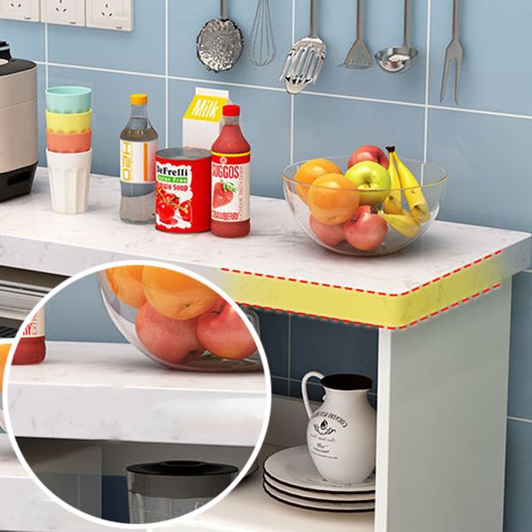 Engineered Wood Sideboard Modern Dining Server with Stone Countertop for Living Room