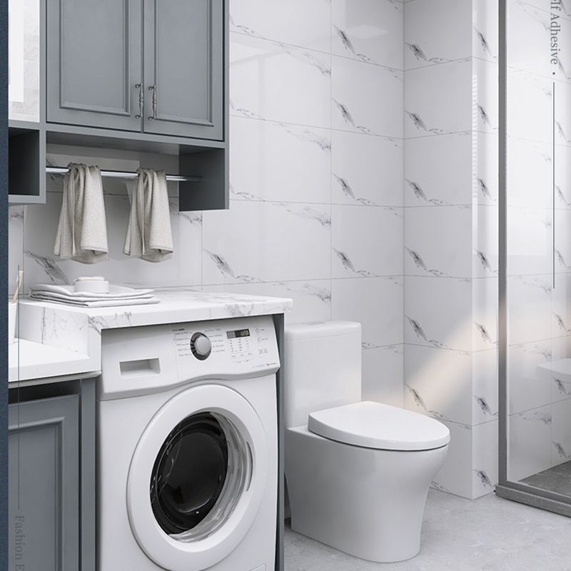 Modern Peel and Stick Backsplash PVC Rectangular Peel and Stick Tile