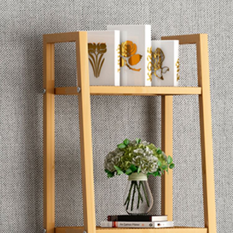 Contemporary Style Ladder Bookshelf Metal Open Back Bookcase for Office