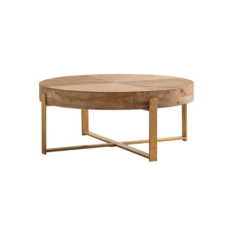 Rustic Corner Table Solid Wood Brown Accent Side Table for Living Room