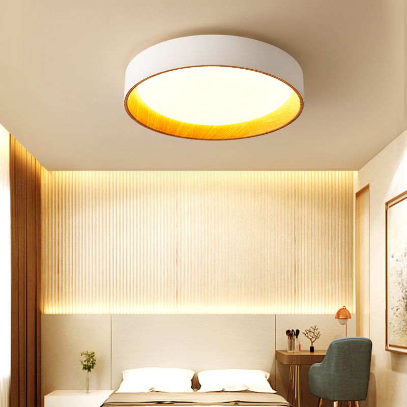 Modern Flush Mounted Ceiling Lights Simple Wooden LED Flush Mount Lighting