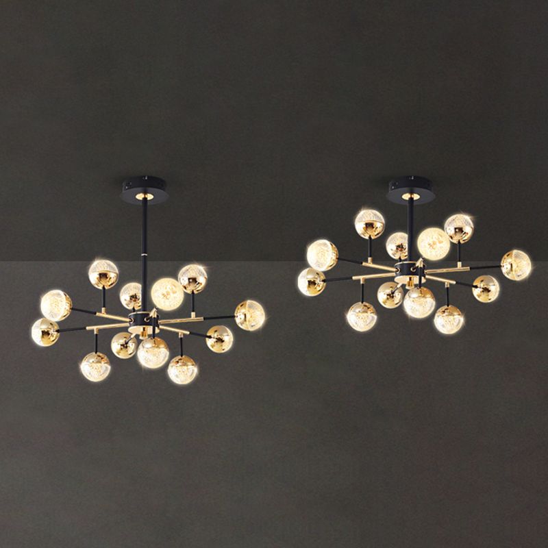 Hangende verlichtingsarmaturen modernistische stijl bolvorm met metalen kroonluchter lichten