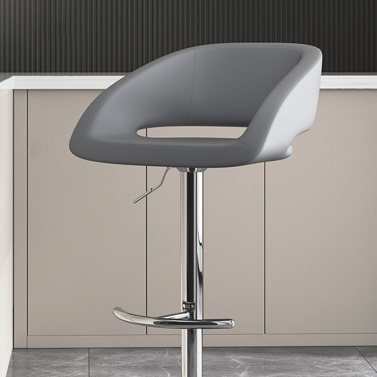 Contemporary Style Metal Bar Stool Footrest Counter Stool for Indoor