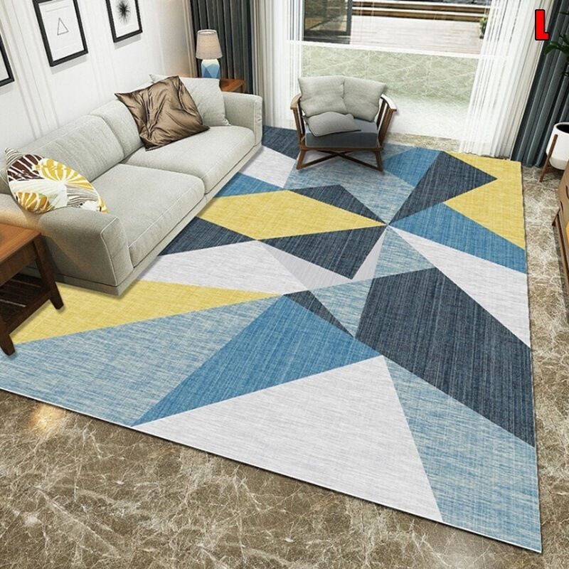 Tapis intérieur élégant Confort de motif géométrique tapis polyester le tapis de support antidérapant pour décoration intérieure