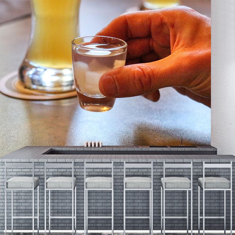 Wine Wall Mural Moisture Resistant Contemporary Photography for Bar Shop