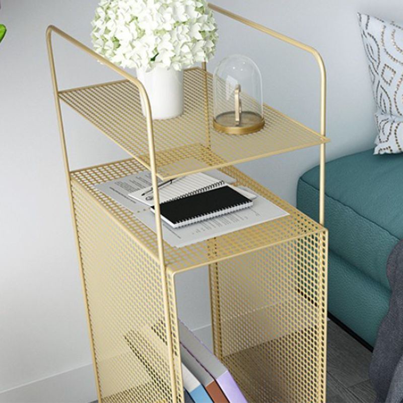 Mid-century Style Side End Table Metal 4 Legs Sofa Side Accent Table