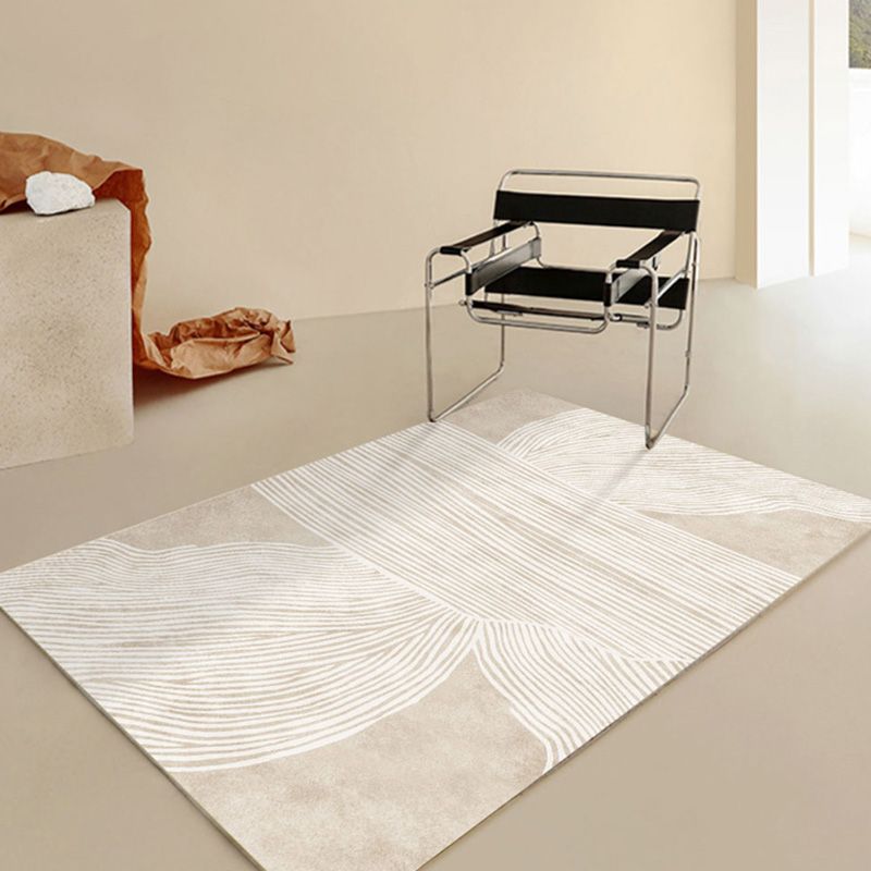 Simplicity Area Carpet Modern Indoor Rug Polyester Stain Resistant Area Rug for Living Room