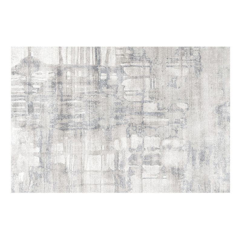Leisure Gray Tone Rug Simplicity Indoor Rug Washable Polyester Stain Resistant Carpet for Home Decor