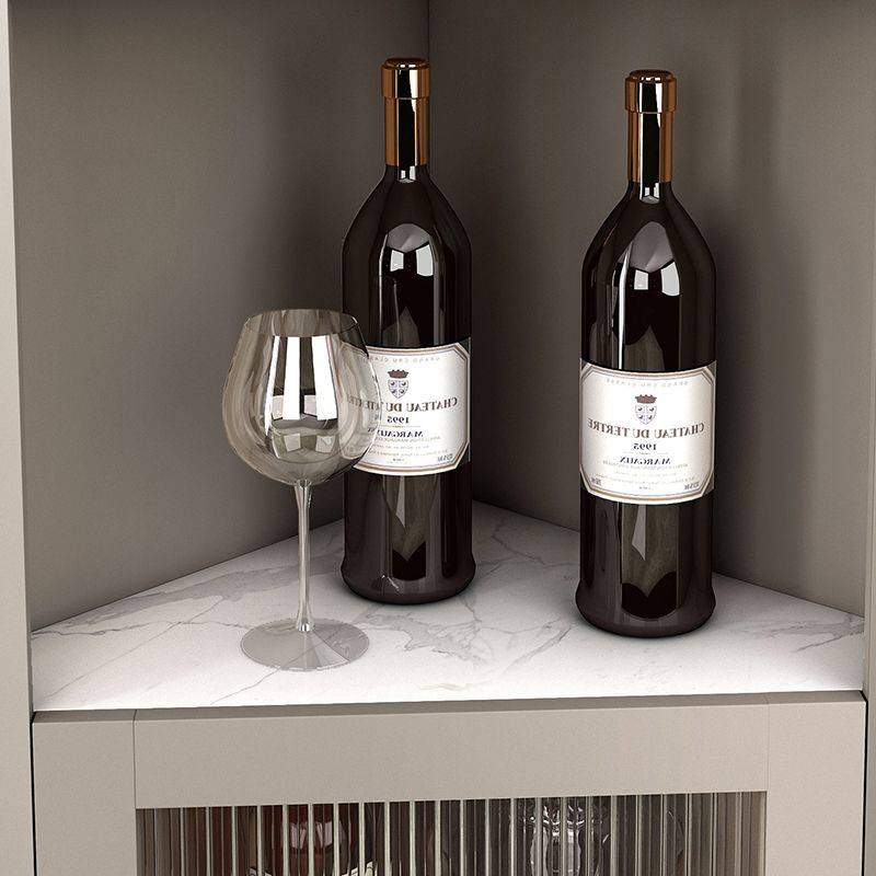 Modern Stone Buffet Sideboard 69.7"H Dining Room Buffet Server with 2 Glass Doors