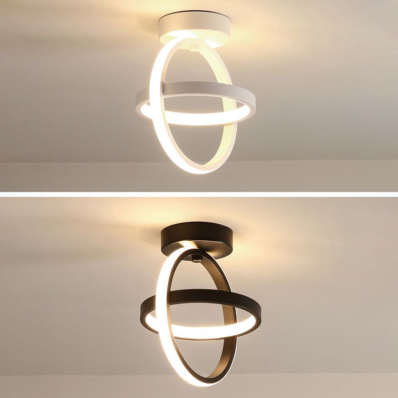 Geometrische lijnen Eenvoud LED-plafondlamp Scandinavische stijl Mini-slaapkamer Gangpad Inbouwverlichtingsarmatuur