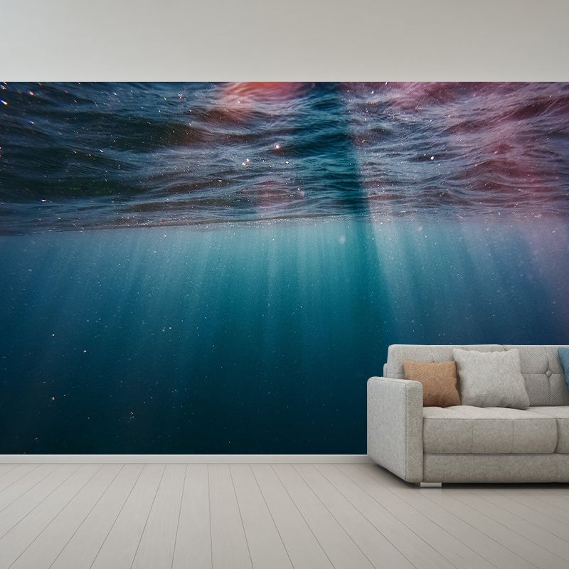 Decorative Wall Mural Wallpaper Deep Sea Printed Sitting Room Wall Mural