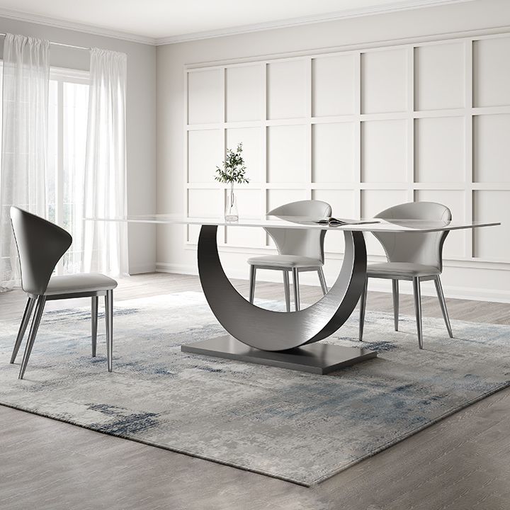 Designer Style Sintered Stone Dining Set Rectangle 1/3/4/5/7 Pieces Dinette Table Set