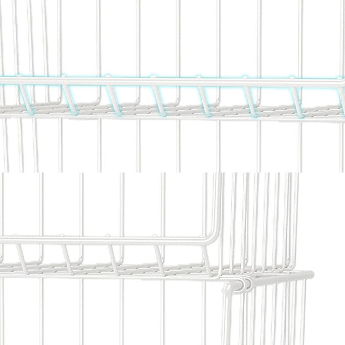 Industrial Iron Closed Back Bookshelf Black and White Bookcase for Home