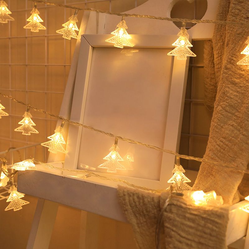 Clear Shaded LED Fairy Lighting Decorative Plastic Battery Powered Festive String Light