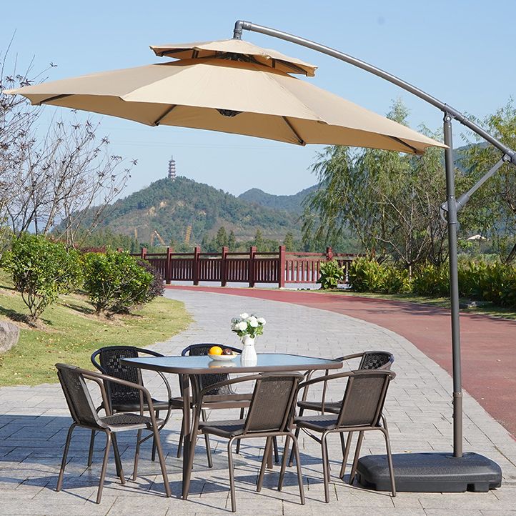 Modern Indoor-Outdoor Chair Metal Frame Stacking Dining Arm Chair