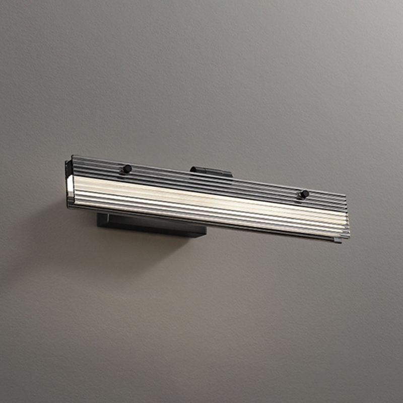 Modern Unique Shape Wall Mounted Light Glass Wall Sconce in Black Finish