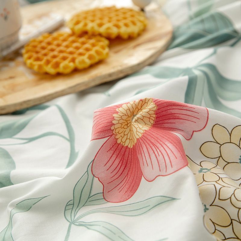 Fashionable Bed Sheet Floral Pattern Non-Pilling Breathable Cotton Sheet