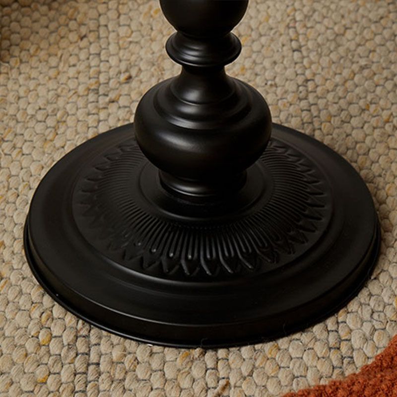 20.5" Tall Mid-Century Round Top Side Table Metal Pedestal End Table