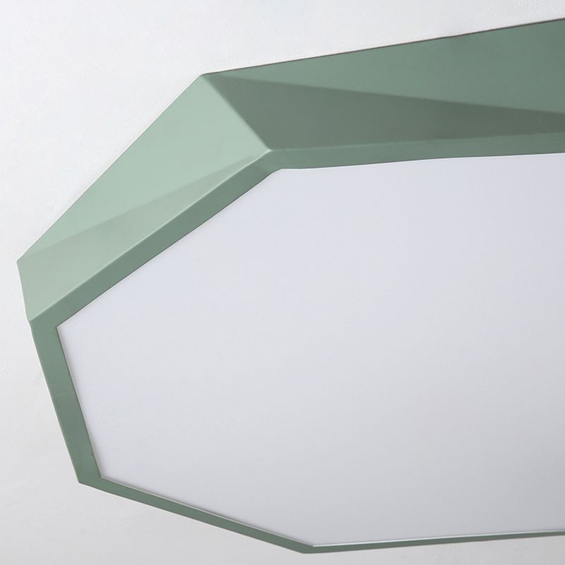 Acrilico Macaron LED de monte en el moderno estilo creativo de acero de techo geométrico de luz para dormitorio