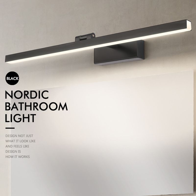 Nordic Style Simplicity Waterproof Vanity Light Rotatable Acrylic Liner LED Mirror Light for Washroom