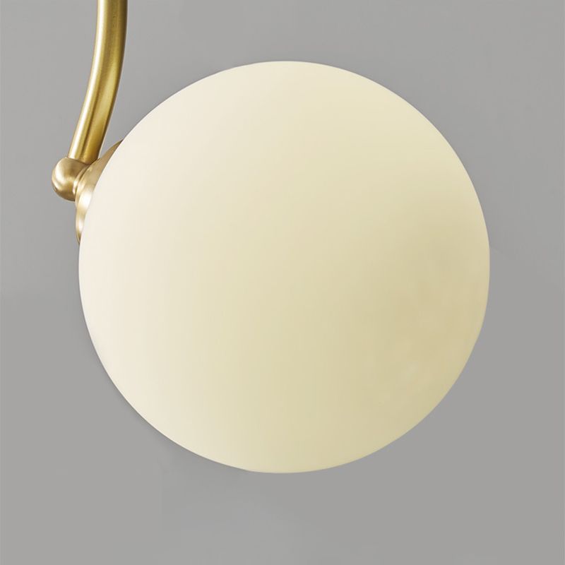 Spherical Shape Chandelier Light Modern Style Glass Multi Light Hanging Light for Bedroom