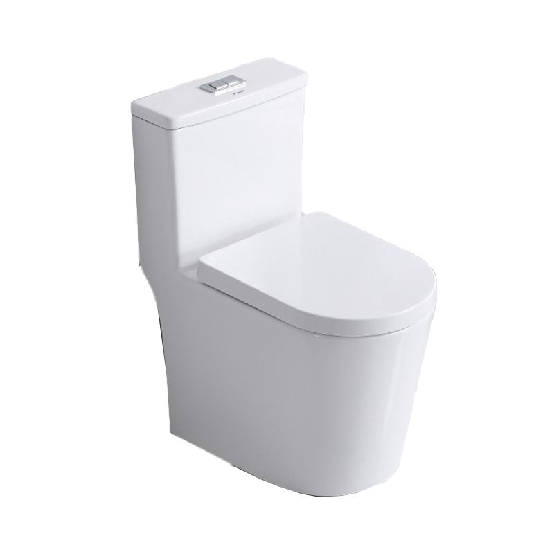 Traditional Floor Mounted Flush Toilet White Urine Toilet with Seat for Bathroom
