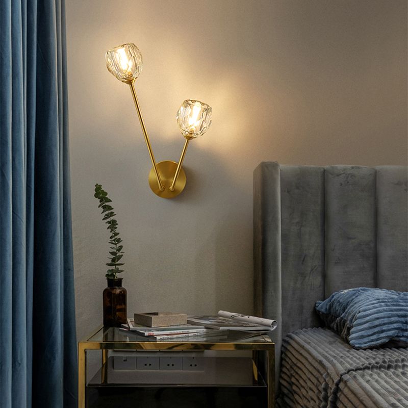 Branch Branch Wall Light Light Minimalistic Glass Sconce Apparecchiatura per la camera da letto