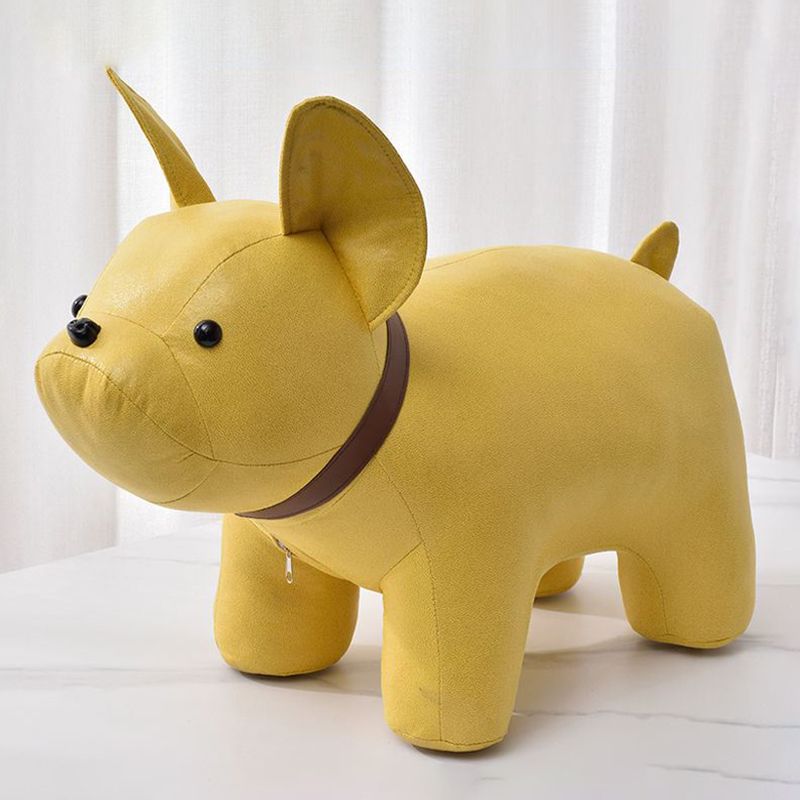 Fabric Pouf Solid Color Animal Shape Stain Resistant Modern Pouf Ottoman