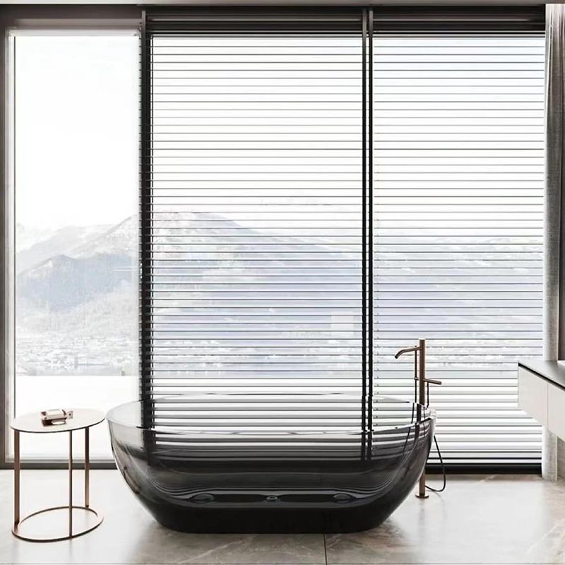 Modern Acrylic Ellipse Bathtub Freestanding Soaking Bathtub with Drain Bath Tub