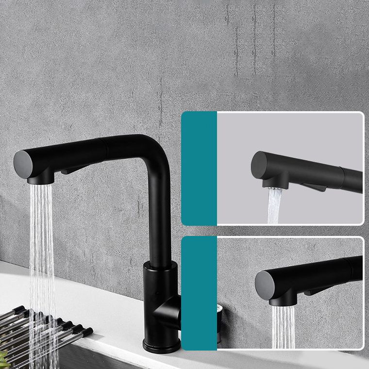 Modern Style Copper Kitchen Faucet Single Handle Low Arc Kitchen Faucet