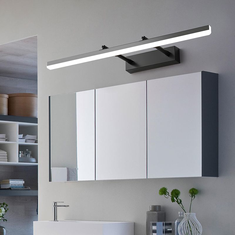 Luminaires de vanité LED linéaire moderne LEGLATES ÉCLAIRAGE VANIQUE AVEC OBEI AUCURS ACRYLIQUE